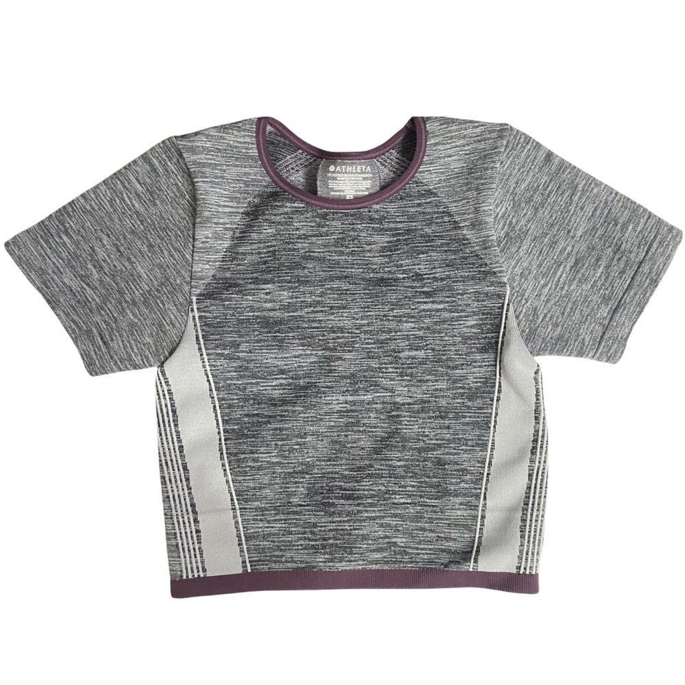 Athleta Seamless Short Sleeve Athletic Crop Top